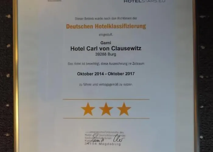 Carl Von Clausewitz Hotell Burg bei Magdeburg